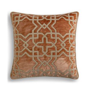 Habibi cushion in Capri silk velvet - Copper